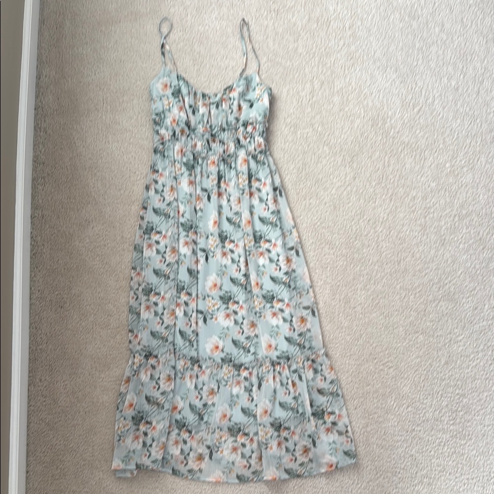 Floral Maxi Dress with Spaghetti Straps